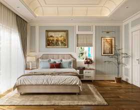 Thiết kế nội thất phòng ngủ chung cư sang trọng
