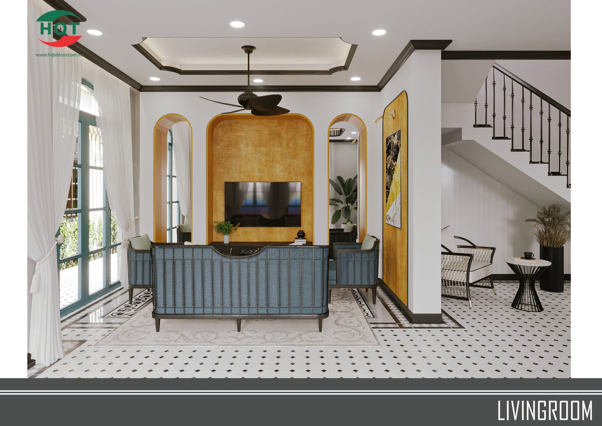 THIẾT KẾ TẠI VILLA NOVA PHAN THIẾT – HQT DECOR – PHONG CÁCH INDOCHIN